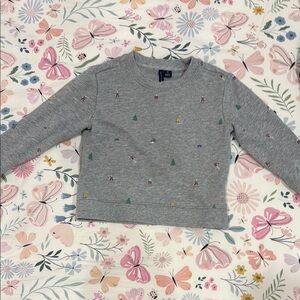 Janie and Jack Gray Sweater with Colorful Accents
